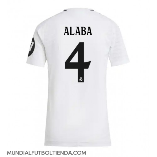 Camiseta Real Madrid David Alaba #4 Primera Equipación Replica 2024-25 para mujer mangas cortas